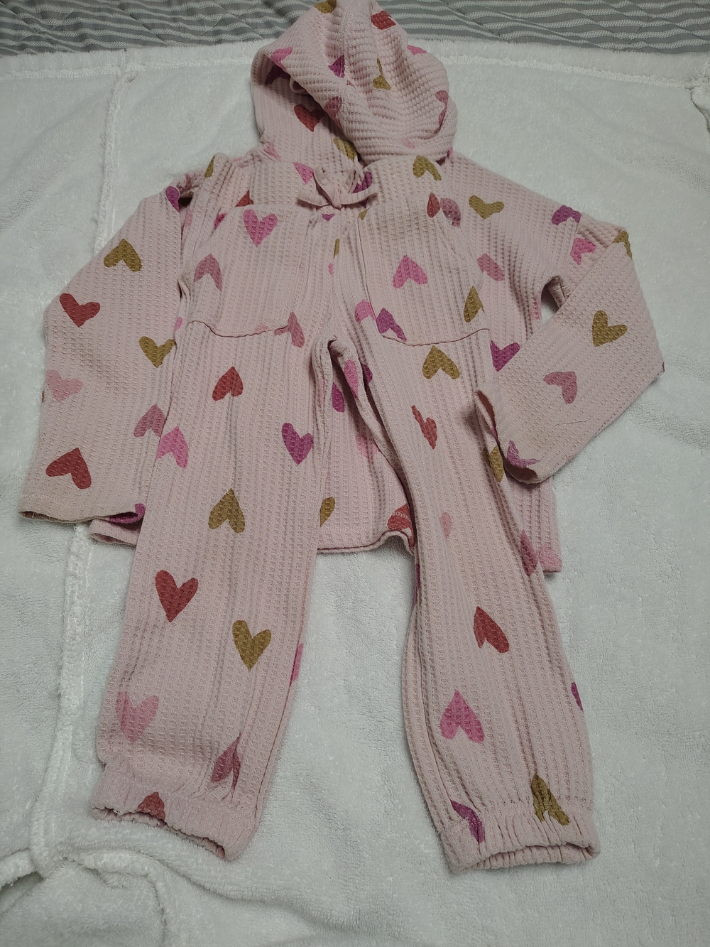 Garanimals Pink Heart Hooded Pajama Set